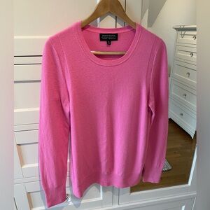 Banana Republic Todd & Duncan XL Cashmere Sweater Vibrant Pink Crew Neck